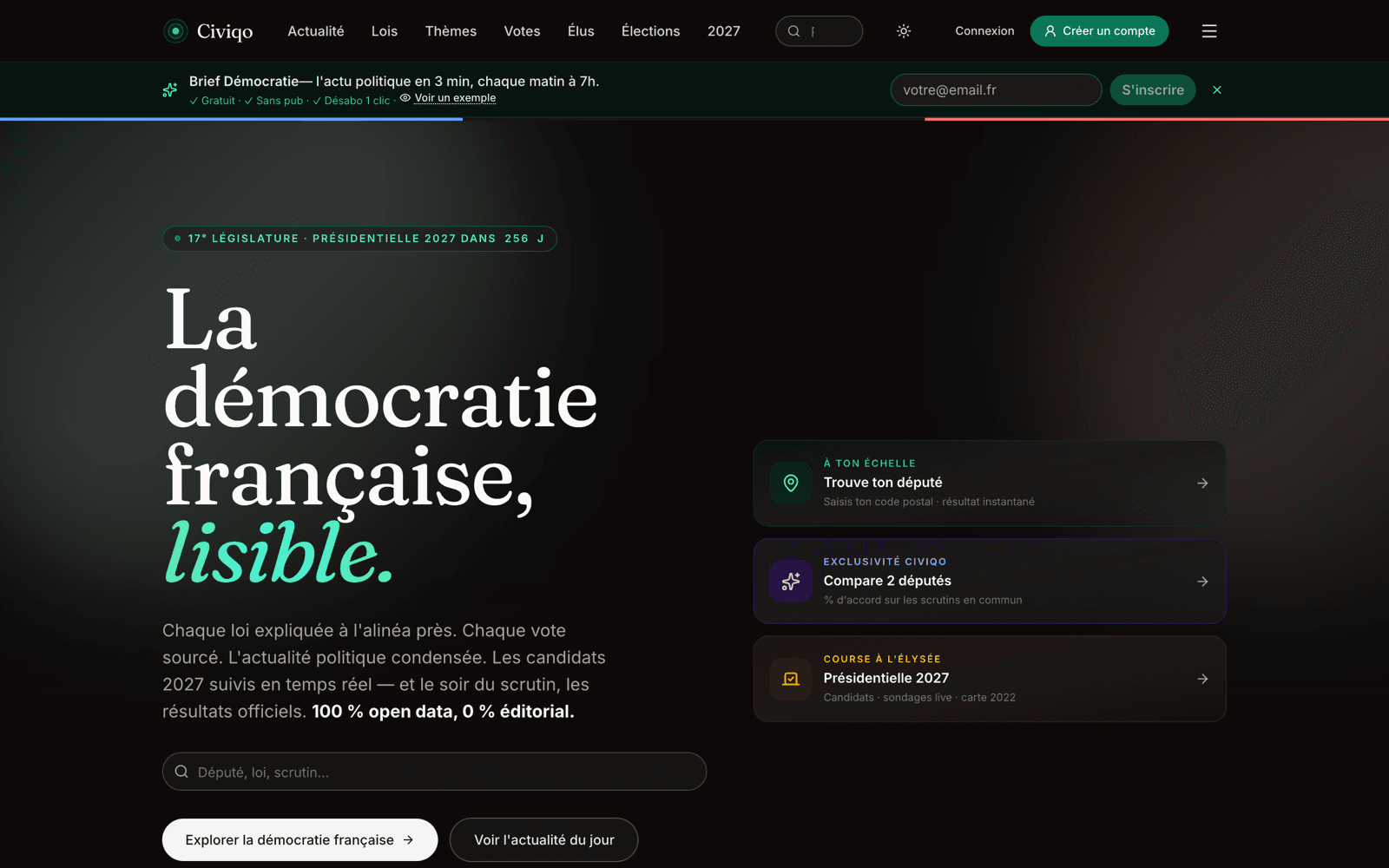 Aperçu du site Civiqo