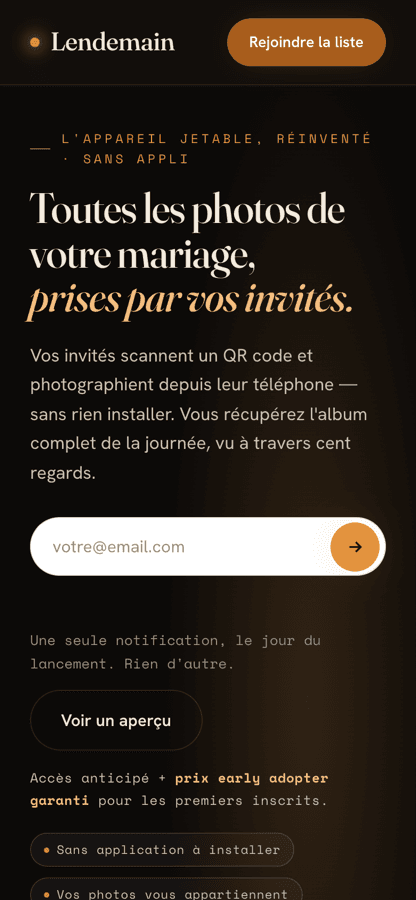 Version mobile de Lendemain
